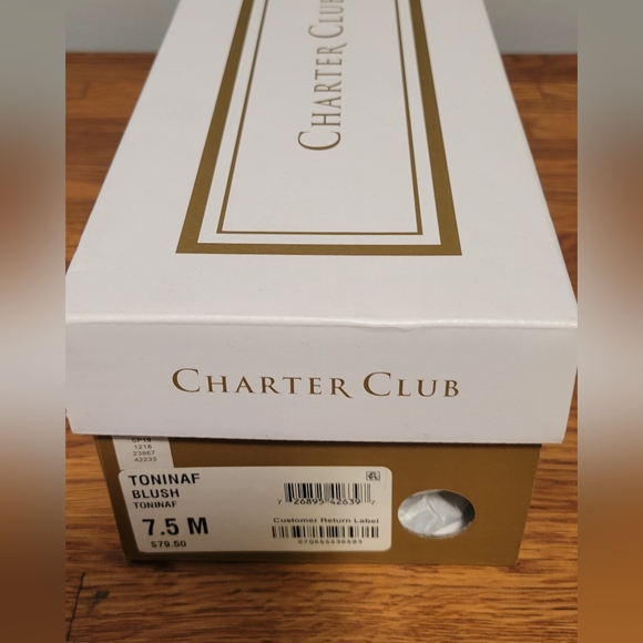 NWT IN BOX Blush Beaded Flats - Picture 6 of 6